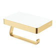 Tono Toilet Roll Holder with Glass Shelf, Urban Brass fienza