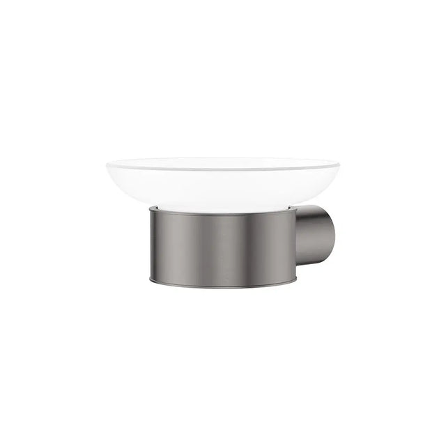 Empire Slim Glass Soap Dish, Gun Metal fienza