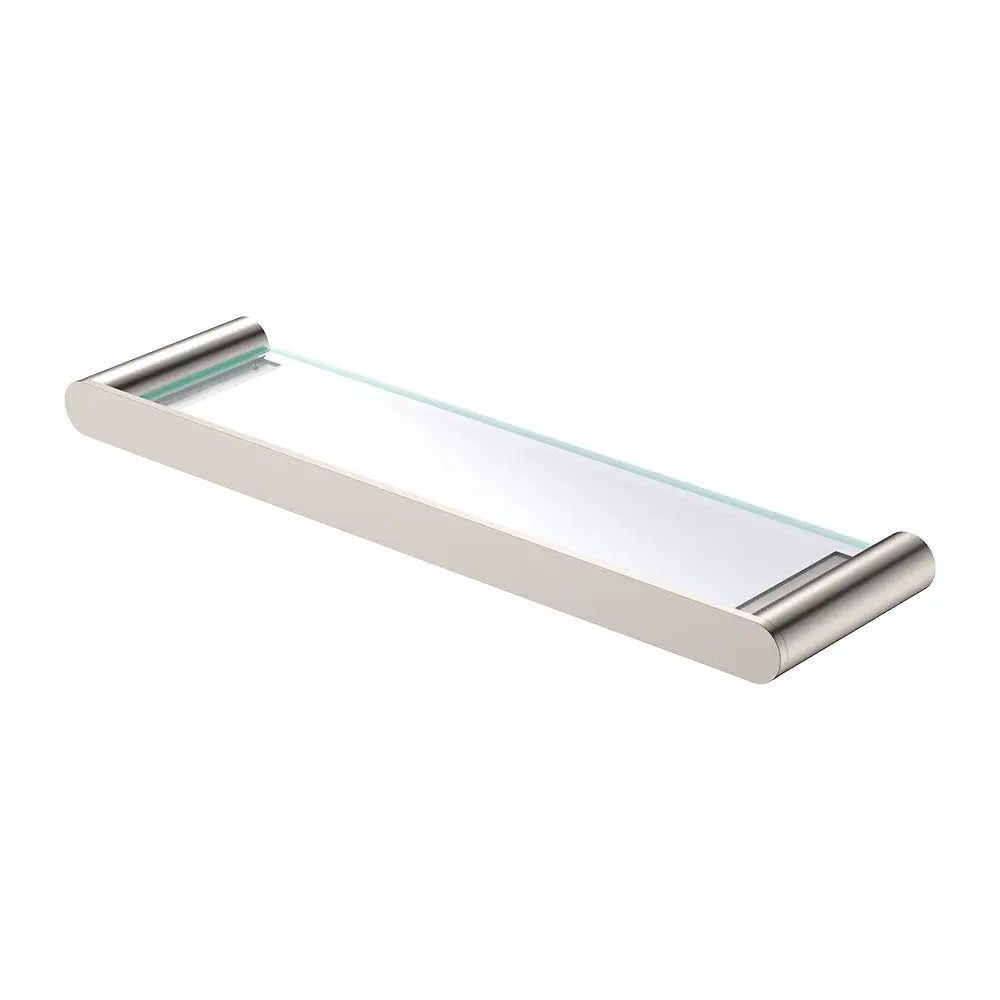 Empire Slim Glass Shelf, Brushed Nickel fienza