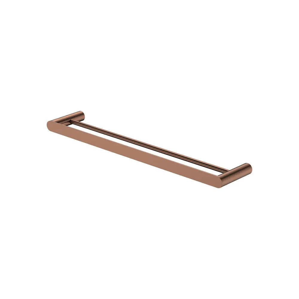 Empire Slim Double Towel Rail, 600mm, Brushed Copper fienza