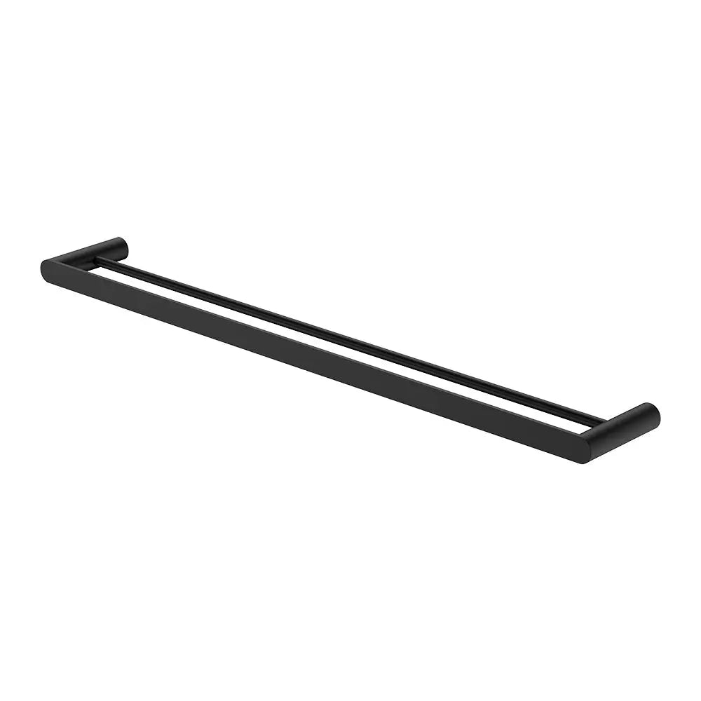 Empire Slim Double Towel Rail, 800mm, Matte Black fienza