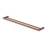 Empire Slim Double Towel Rail, 800mm, Brushed Copper fienza