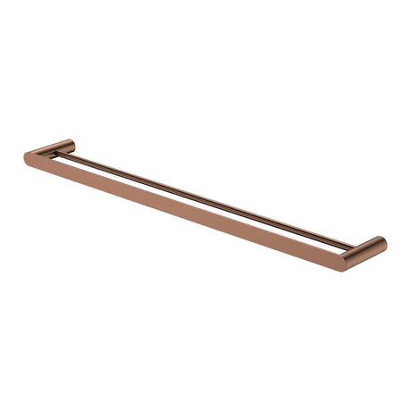 Empire Slim Double Towel Rail, 800mm, Brushed Copper fienza
