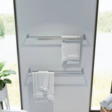 Empire Slim Double Towel Rail, 800mm, Chrome fienza