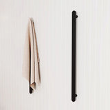 Empire Slim Vertical Heated Towel Rail, 60 x 900mm, Matte Black fienza