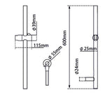 Chrome Shower Rail Aquaperla