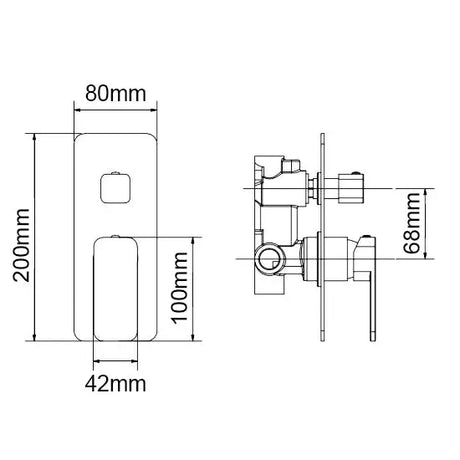 IVANO - Chrome Diverter Mixer Aquaperla