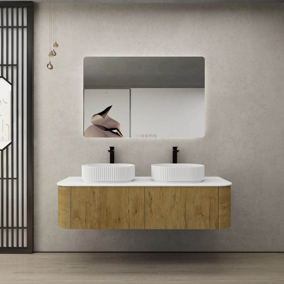 Bronte Cabinet 1500mm (Double Bowl/Prime Oak) Poseidon