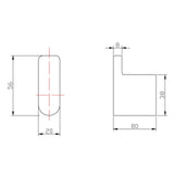 VOG - Brushed Nickel Robe Hook Aquaperla