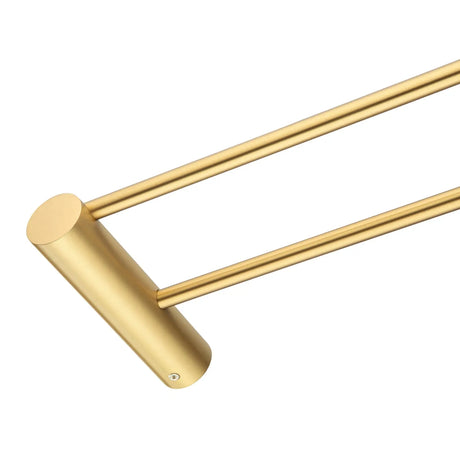 600mm Brushed Brass Double Towel Rail Aquaperla