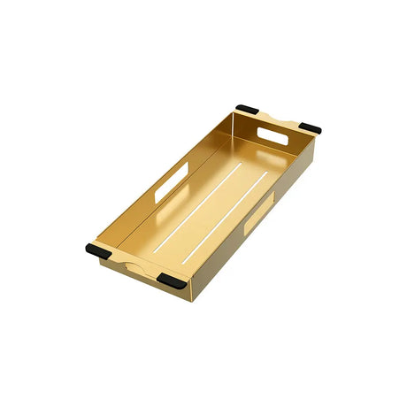 Hana 32L Single Kitchen Sink Kit, PVD Rugged Brass fienza