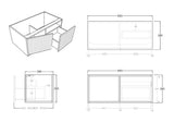 Bellevue Slim PVC Wall Hung Vanity 900 (Prime Oak) Poseidon