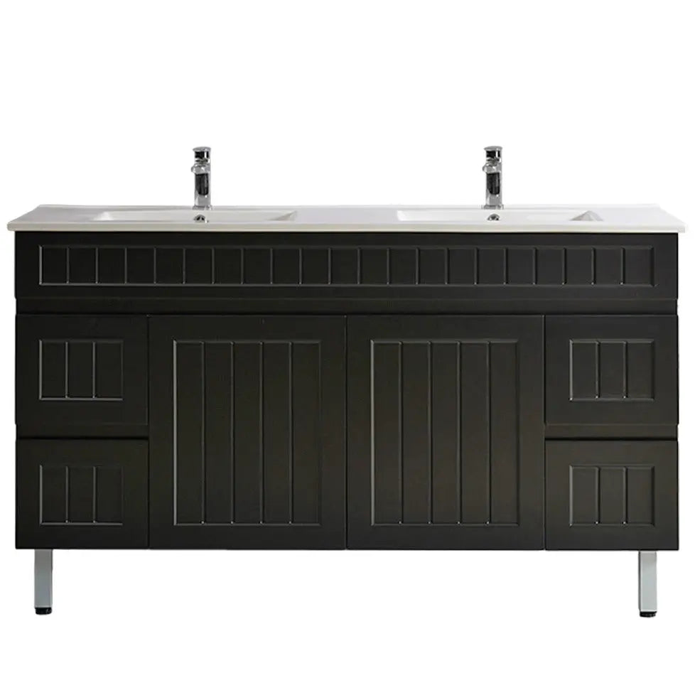 ACACIA SHAKER PVC Floor Vanity 1500 (Single/Double Bowl) Poseidon
