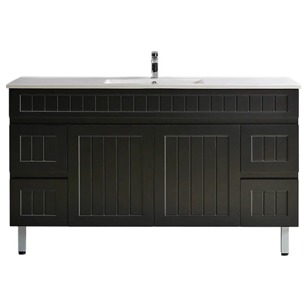ACACIA SHAKER PVC Floor Vanity 1500 (Single/Double Bowl) Poseidon