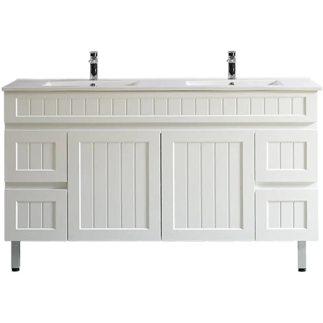 ACACIA SHAKER PVC Floor Vanity 1500 (Single/Double Bowl) Poseidon