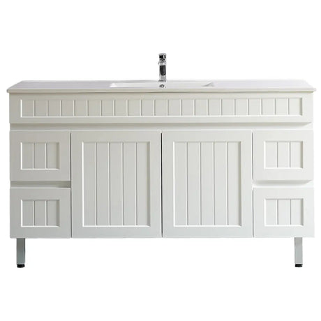 ACACIA SHAKER PVC Floor Vanity 1500 (Single/Double Bowl) Poseidon