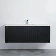 ACACIA SHAKER Matte Black PVC Wall Hung Vanity 1500 (Single/Double Bowl) Poseidon