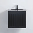 ACACIA SHAKER Matte Black PVC Wall Hung Vanity 600 Poseidon