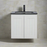 ACACIA SHAKER Matte White PVC Wall Hung Vanity 600 Poseidon