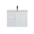 ACACIA SHAKER Matte White PVC Wall Hung Vanity 750 Poseidon