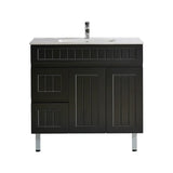 ACACIA SHAKER Matte Black PVC Floor Vanity 900mm Poseidon