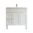 ACACIA SHAKER Matte White PVC Floor Vanity 900 Poseidon