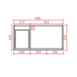 ACACIA SHAKER PVC Wall Hung Vanity 900 (Matte White) Poseidon