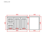 ACACIA SHAKER PVC Wall Hung Vanity 900 (Matte White) Poseidon