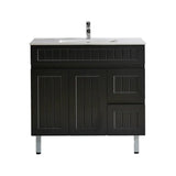 ACACIA SHAKER Matte Black PVC Floor Vanity 900mm Poseidon
