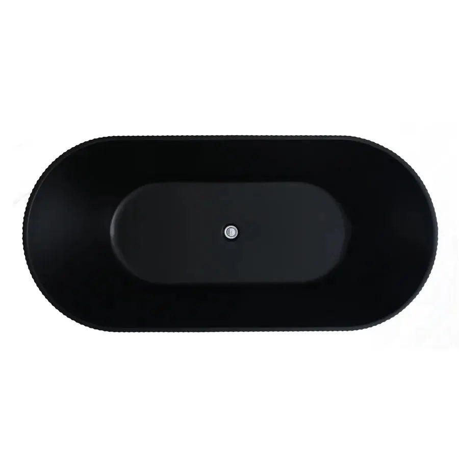 Oval Fluted Freestanding Bath 1700X800X580MM Poseidonbk