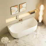 Anna Back-To-Wall Bathtub – Gloss White mercioaustralia