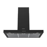 BLAUPUNKT 90CM WALL MOUNTED CANOPY RANGEHOOD AND FLUE (BLACK STAINLESS STEEL) Blaupunkt