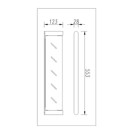Bellino Gun Metal Grey Shower Shelf Aquaperla