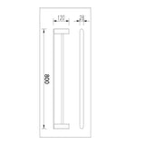 Bellino Brushed Yellow Gold 800mm Double Towel Rail Aquaperla