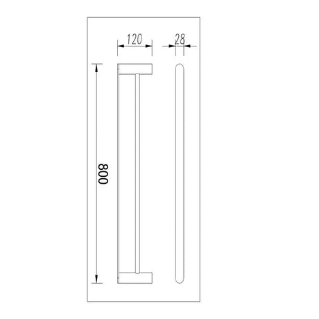 Bellino Brushed Yellow Gold 800mm Double Towel Rail Aquaperla