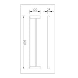 Bellino Brushed Yellow Gold 600mm Double Towel Rail Aquaperla