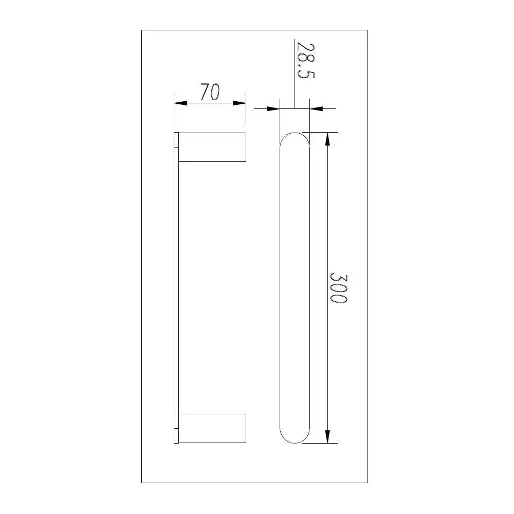 Bellino Gun Metal Grey Hand Towel Rail 300mm Aquaperla