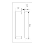 Bellino Gun Metal Grey Hand Towel Rail 300mm Aquaperla