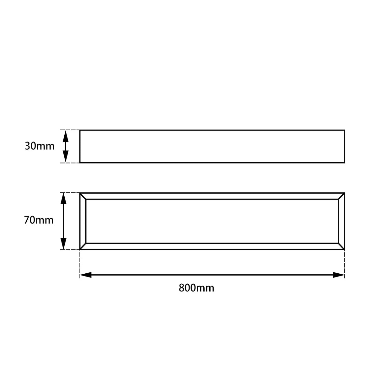 Cavallo Brushed Nickel Square Single Towel Rail 800mm Aquaperla