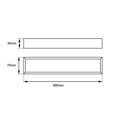 Cavallo Brushed Nickel Square Single Towel Rail 800mm Aquaperla