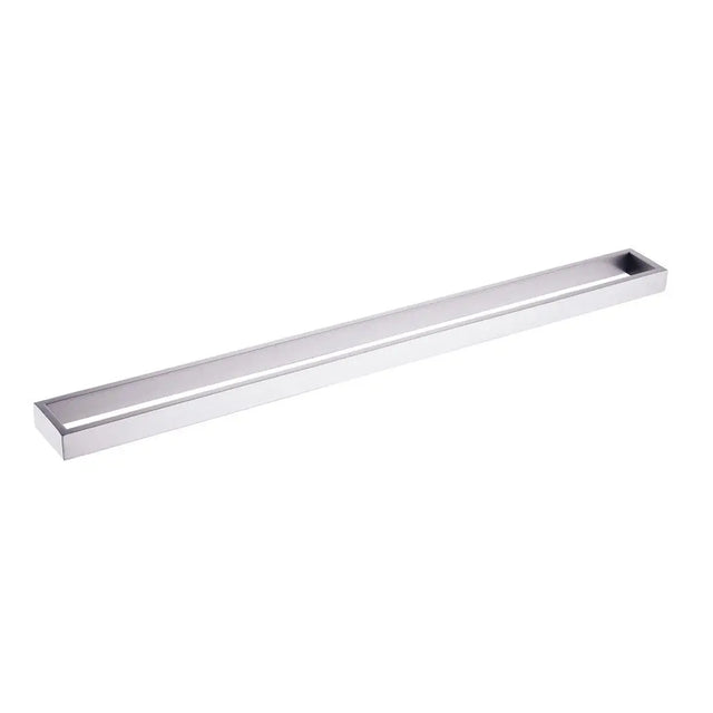 Cavallo Brushed Nickel Square Single Towel Rail 800mm Aquaperla