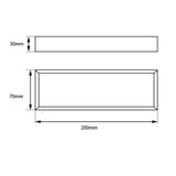 Cavallo Brushed Yellow Gold Square Hand Towel Rail 260mm Aquaperla