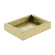 Cavallo Brushed Yellow Gold Square Soap Dish Aquaperla