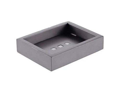 Cavallo Gun Metal Grey Square Soap Dish Aquaperla