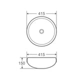Asti 87 Counter-top Round Basin - Matt Black mercioaustralia