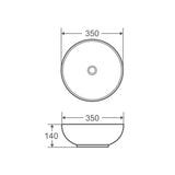 Asti 90 Counter-top Round Basin - Matt Pink mercioaustralia