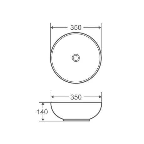 Asti 90 Counter-top Round Basin - Matt Pink mercioaustralia