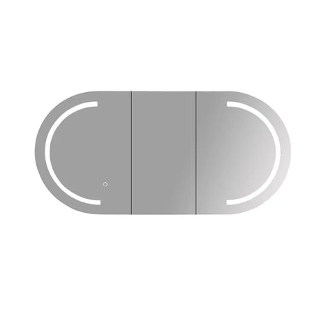 Athena 1200mm LED Oval Shaving Cabinet mercioaustralia