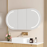 Athena 1200mm LED Oval Shaving Cabinet mercioaustralia
