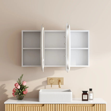 Athena 1200mm LED Oval Shaving Cabinet mercioaustralia